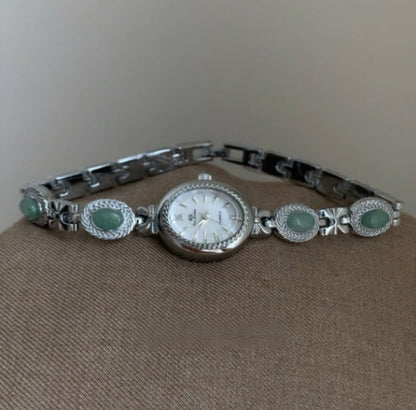 Orologio giada verde da donna al quarzo