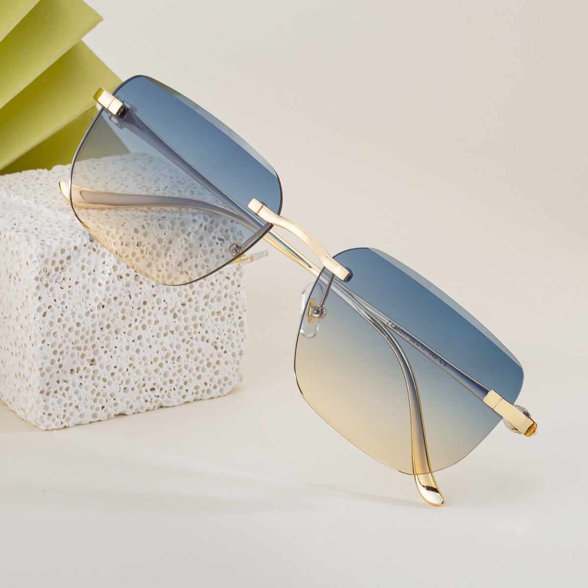 Occhiali da sole quadrati rimless