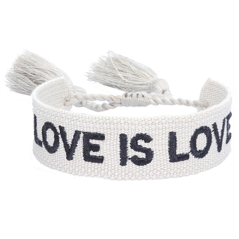 Bracciale coppia con ricamo