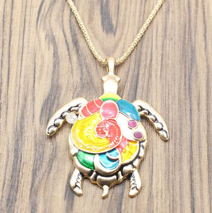 Collana tartaruga colorata