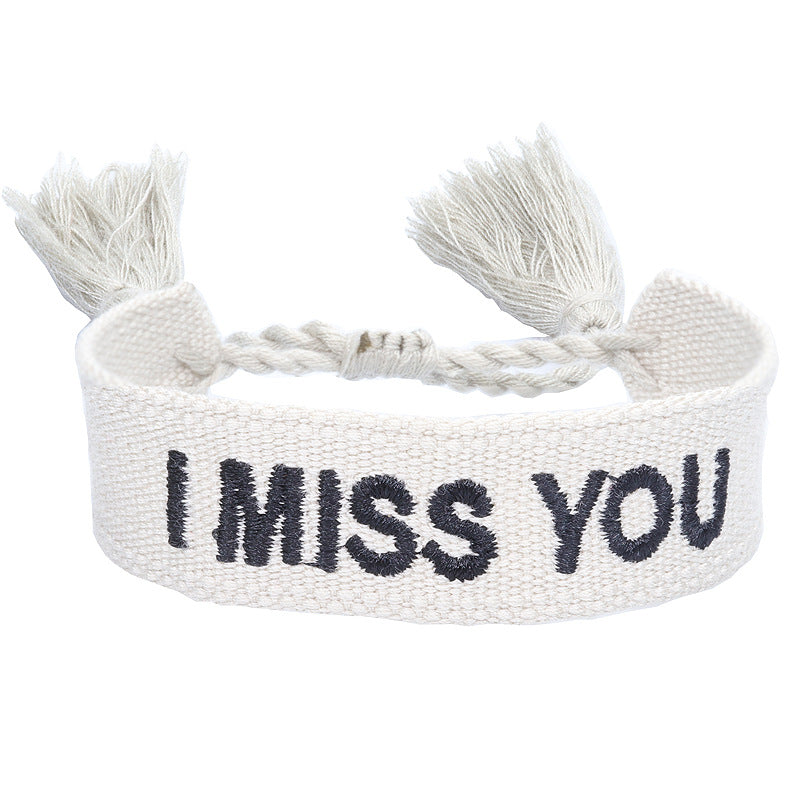 Bracciale coppia con ricamo