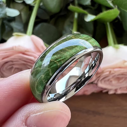 Anello Effetto Legno Verde