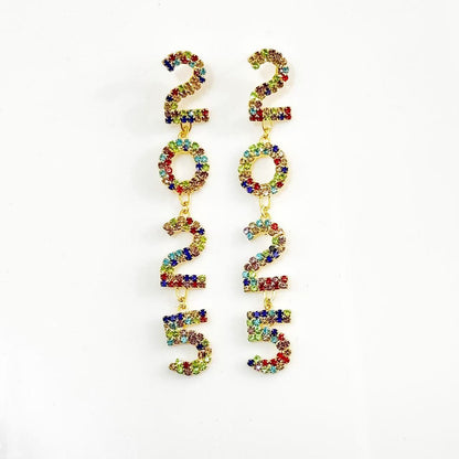 Orecchini Geometrici con strass e nappa