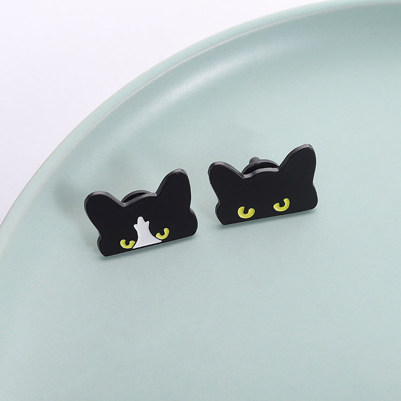 Spilla gatto nero cartoon