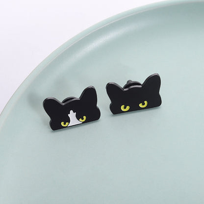 Spilla gatto nero cartoon