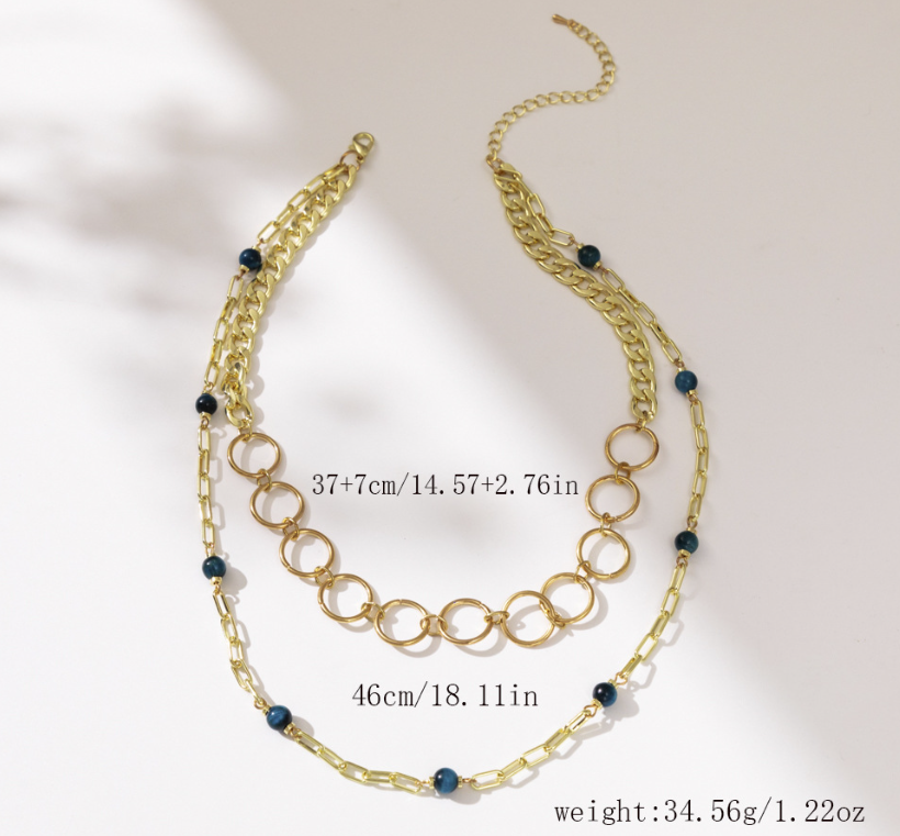 Collana doppio strato pietra