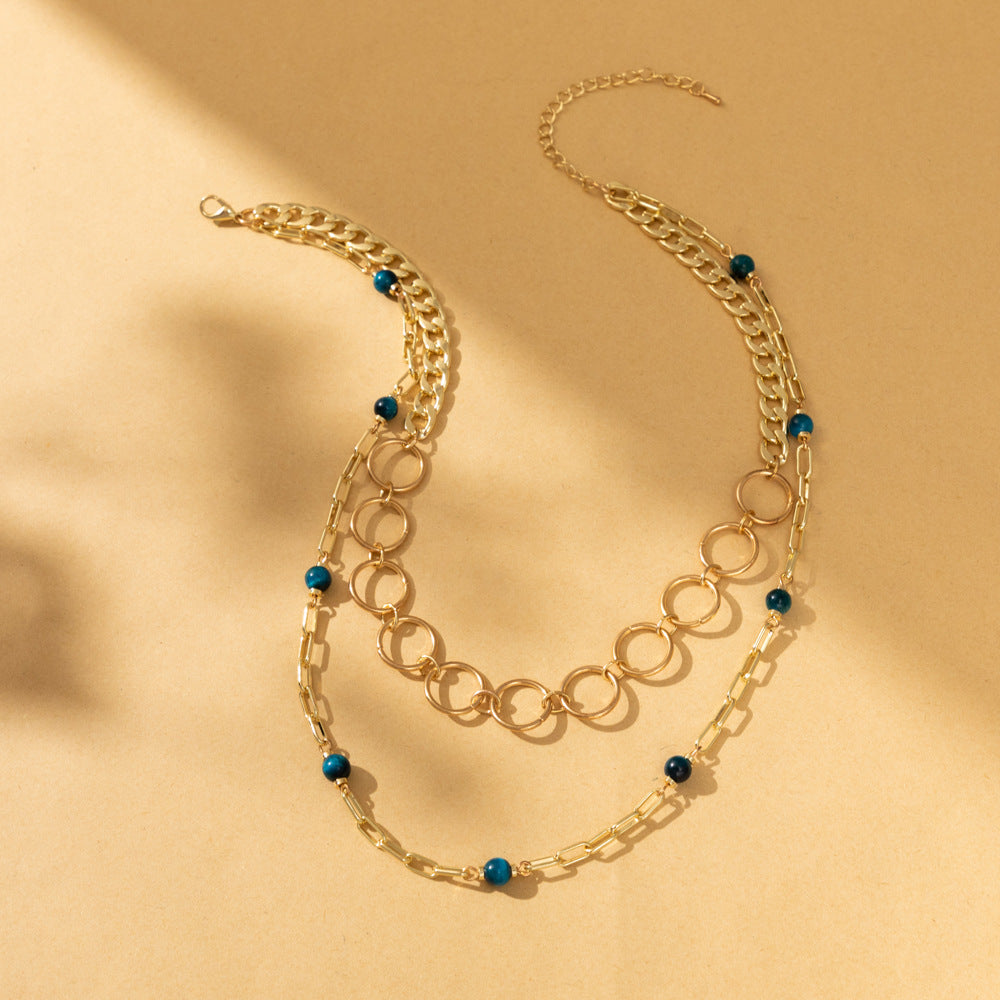 Collana doppio strato pietra