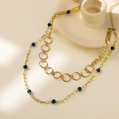 Collana doppio strato pietra