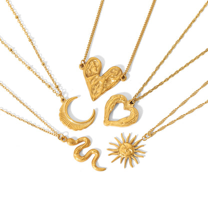 Collana cuore oro placcato