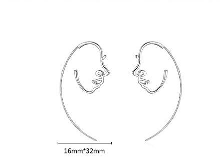 Orecchini Argento Linee Astratte