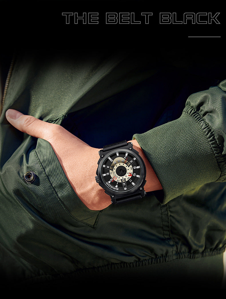 Orologio quadrante grande a cinturino in quarzo