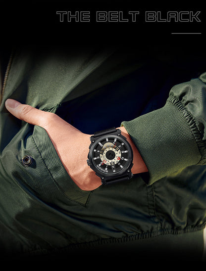 Orologio quadrante grande a cinturino in quarzo