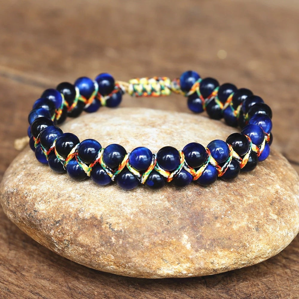 Bracciale occhio di tigre regolabile