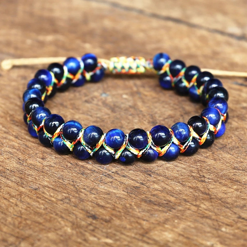 Bracciale occhio di tigre regolabile
