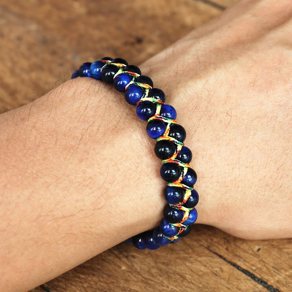 Bracciale occhio di tigre regolabile