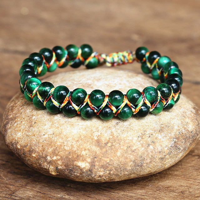 Bracciale occhio di tigre regolabile