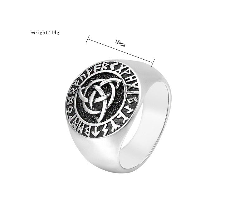 Anello vichingo titanio da uomo