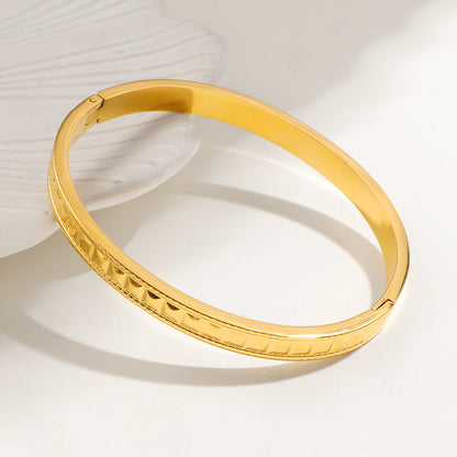 Bracciale acciaio titanio con fibbia