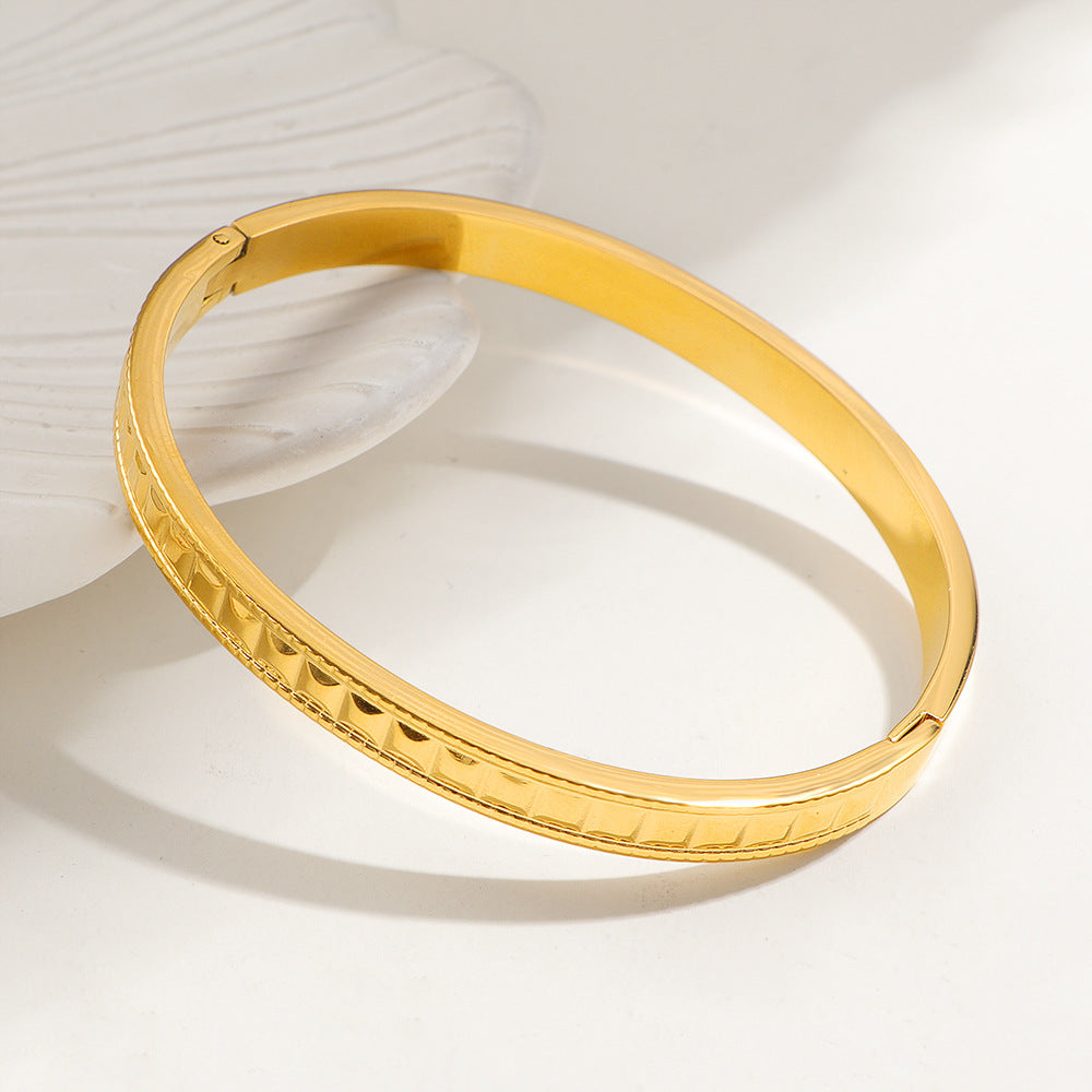Bracciale acciaio titanio con fibbia