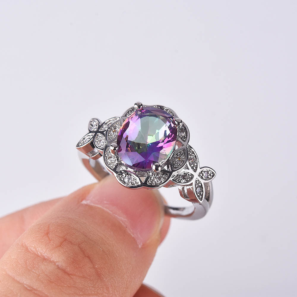 Anello farfalla multicolore