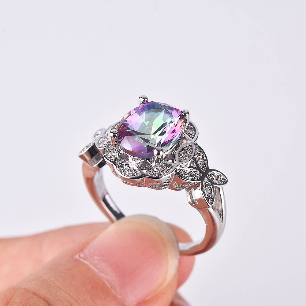 Anello farfalla multicolore