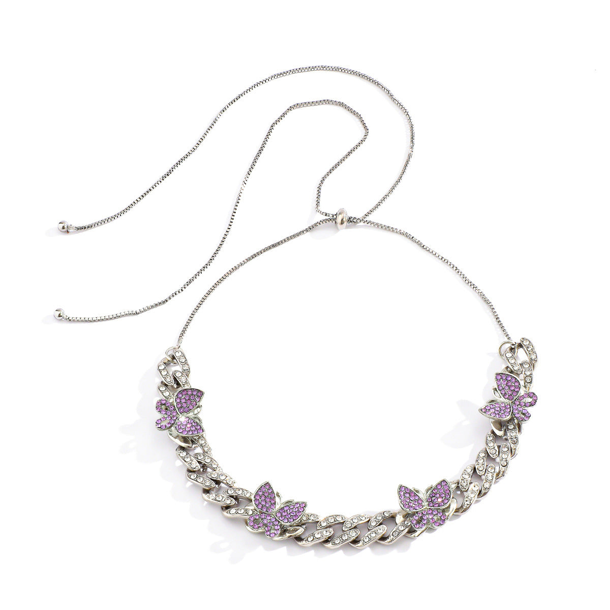 Collana farfalla colorata hip hop