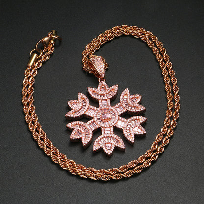 Collana fiocco di neve zircone