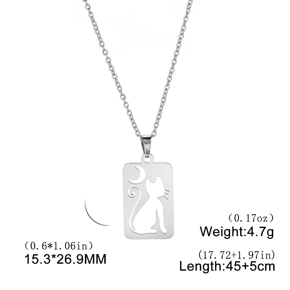Collana pendente mezzaluna