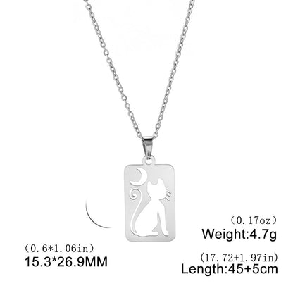 Collana pendente mezzaluna