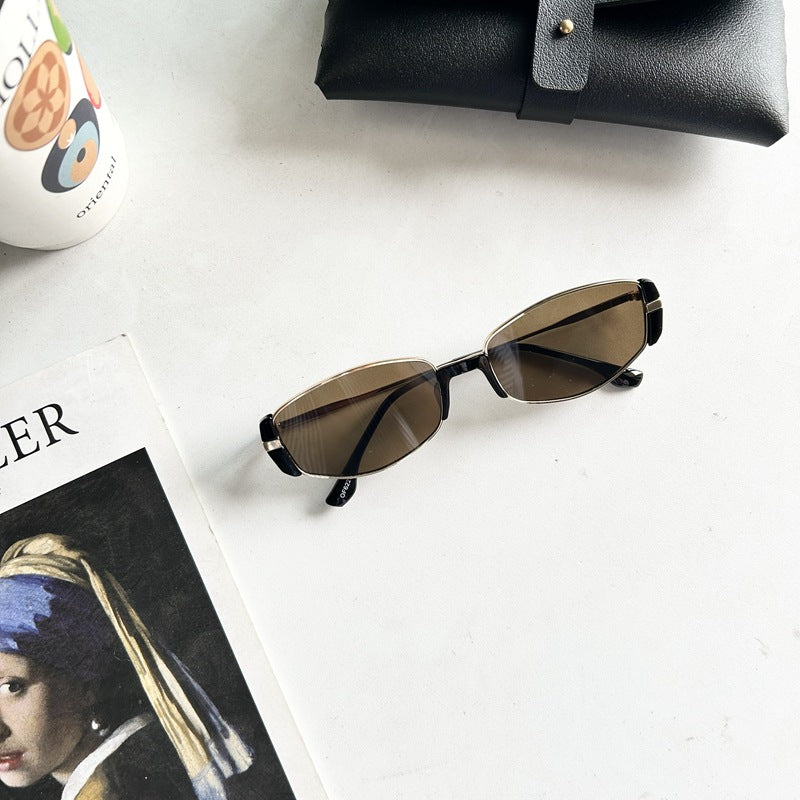 Occhiali da sole cat eye retrò donna metallo UV