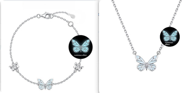 Set farfalla argento 925 luminoso