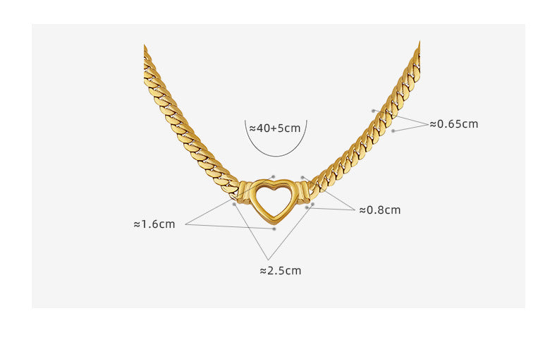 Collana Cuore Minimalista Traforata