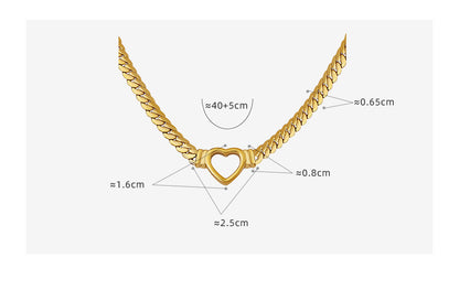 Collana Cuore Minimalista Traforata