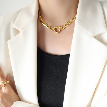 Collana Cuore Minimalista Traforata