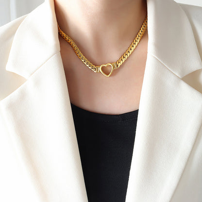 Collana Cuore Minimalista Traforata
