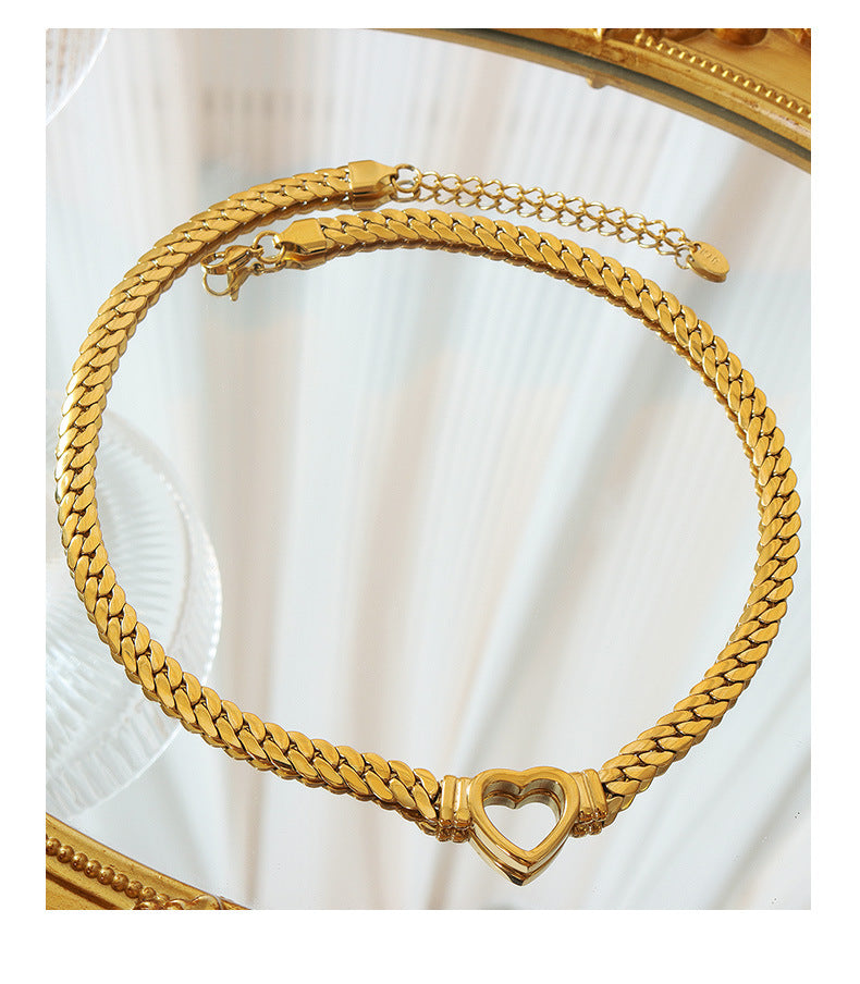 Collana Cuore Minimalista Traforata