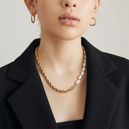 Collana perle barocche vintage naturali