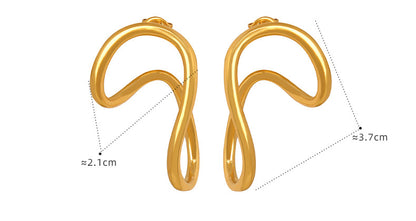 Orecchini geometrici in titanio acciaio