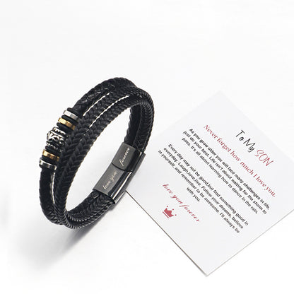 Bracciale intrecciato multistrato