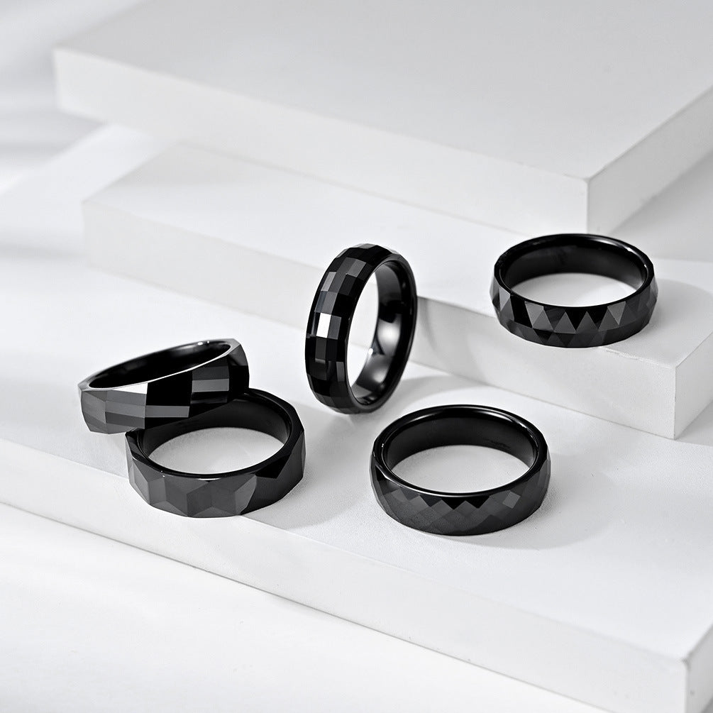 Anello ceramica rombo