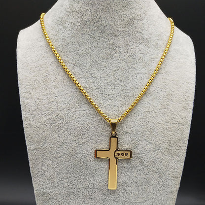 Collana croce in titanio