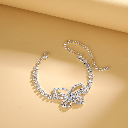 Cavigliera Farfalla Strass multi-strato