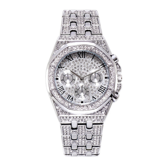 Orologio quadrante stellato diamantato