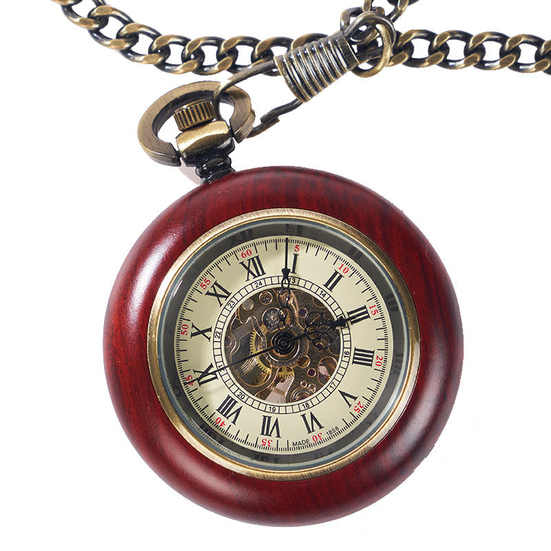 Orologio da tasca in mogano automatico