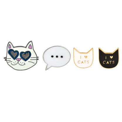 Spilla gatto cartoon gocciolante