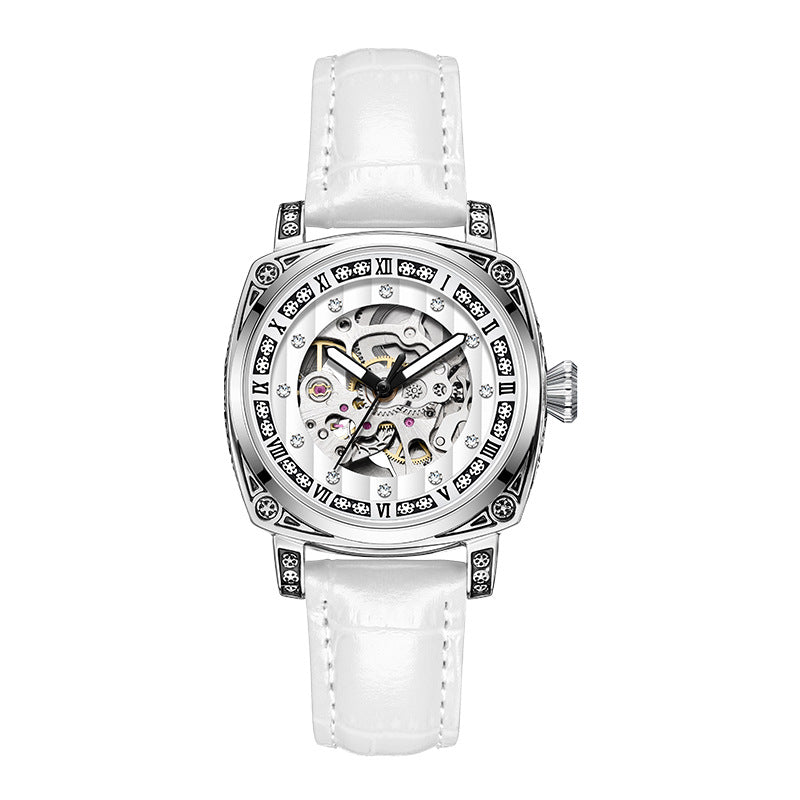Orologio cinturino pelle luminoso