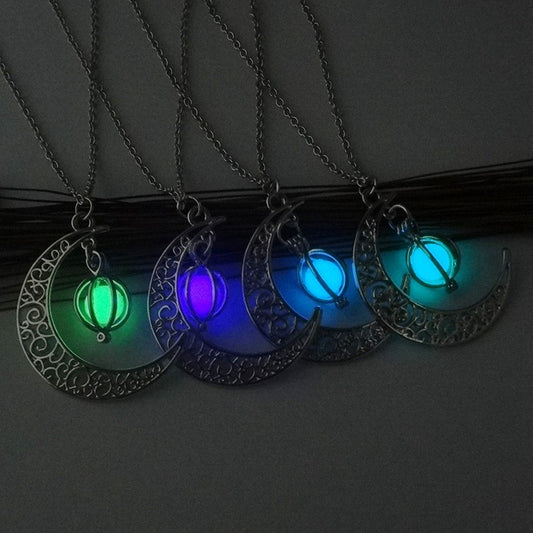 Collana luna fosforescente