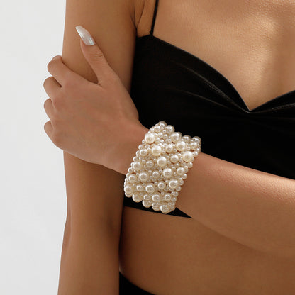 Bracciale geometrico con perline retro