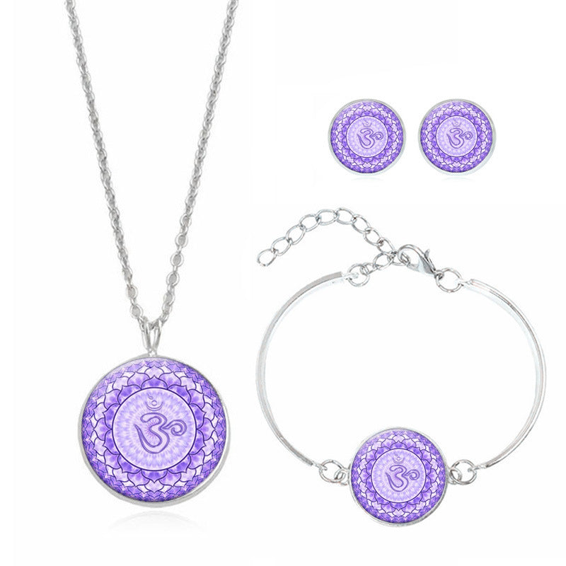 Collana mandala floreale pietre preziose