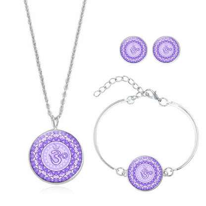 Collana mandala floreale pietre preziose